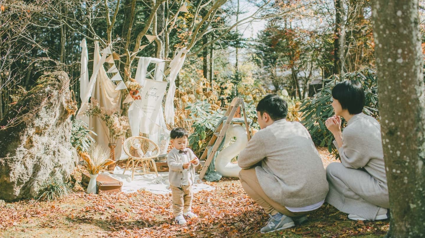 ガーデンセットでの撮影の紹介